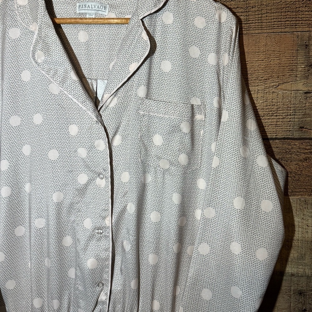 PJ SALVAGE Digity Dots Romper in Cement Women’s size XL Loungewear Pajamas - Picture 6 of 14